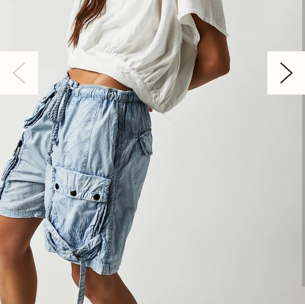 Free People Moon Bay Parachute Shorts NWOT